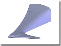 Трёхмерная модель панели хвостовой части фюзеляжа самолёта МАИ-223