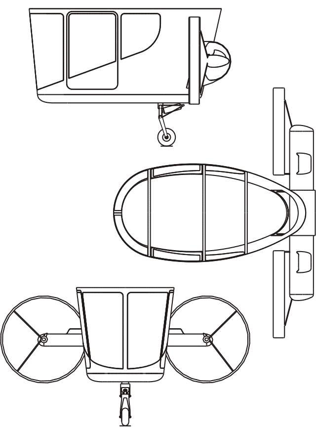 Au-12M. General view of gondola